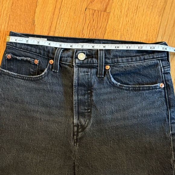 LEVI’S WEDGIE STRAIGHT JEANS | SIZE 27 | BLACK - Straight Leg Ankle Cropped - Picture 12 of 14